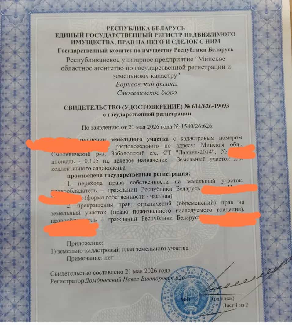 Беларусь, Минская область, Смолевичский район, Заболотский сельсовет, садоводческое товарищество Лавина-2014, 157