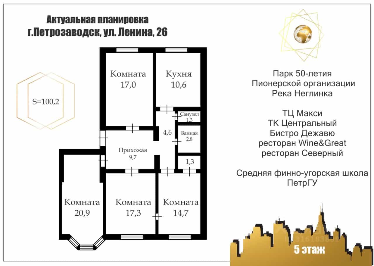 Россия, Республика Карелия, Петрозаводск, проспект Ленина, 26