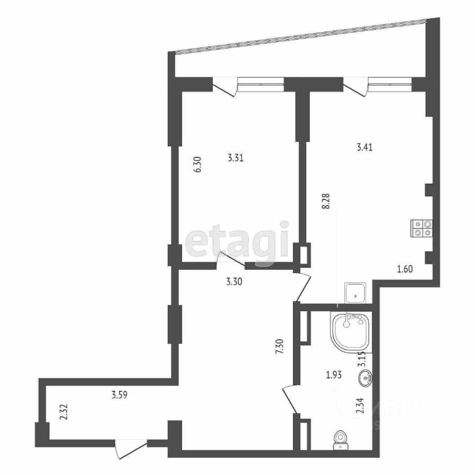Россия, Тюмень, улица Федюнинского, 60к2, фото 2