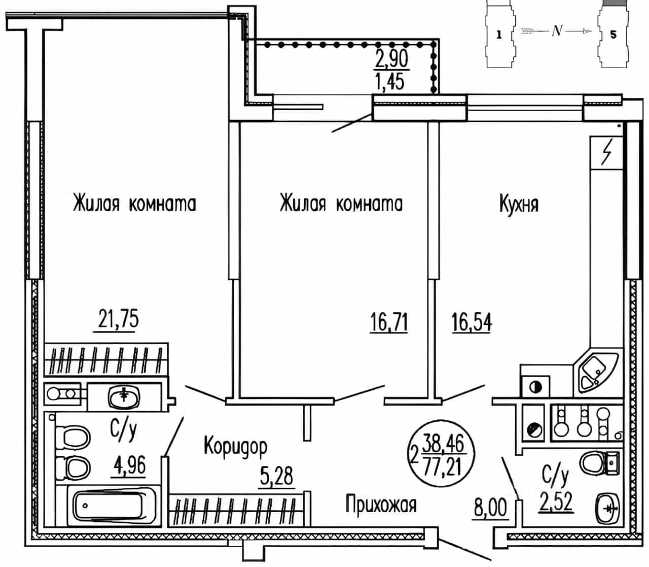 Россия, Калининград, улица Сержанта Колоскова, 8, фото 2